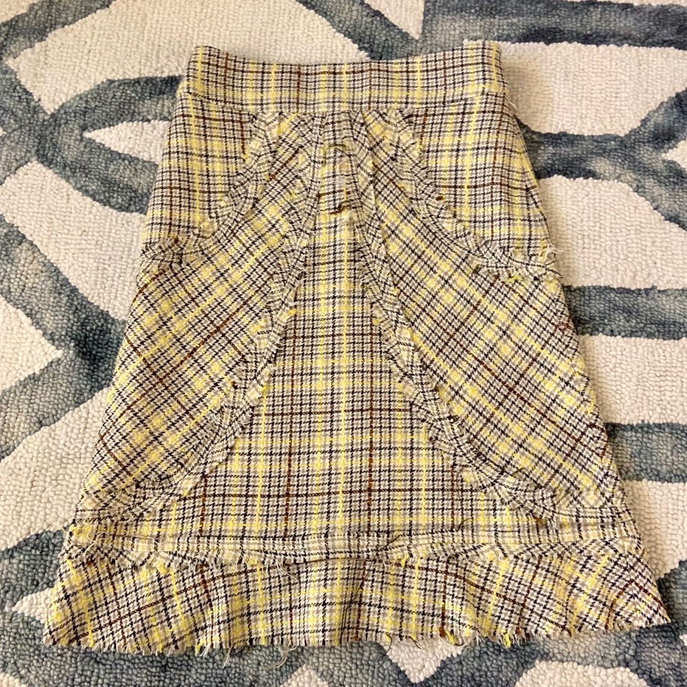 Elevenses Yellow/Brown Skirt from Anthropologie